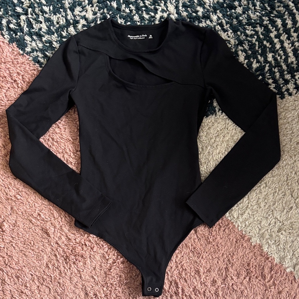 Abercrombie Long-Sleeve Cutout Crew Bodysuit